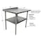 Bk Resources Work Table Stainless Steel Undershelf, Plastic feet 1.5" Riser 36"x24" SVTR-3624 - alternate 3